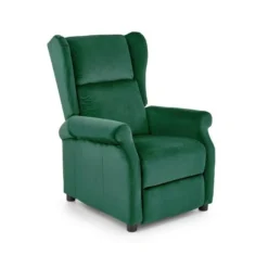 Fauteuil Relax Inclinable En Tissu - Vert Foncé