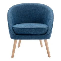 Fauteuil En Tissu Bleu LINDALE -Promos Fauteora Magasin fauteuil 14938735