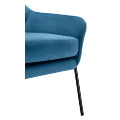 Fauteuil En Velours Bleu Canard CERITA -Promos Fauteora Magasin fauteuil 14939091