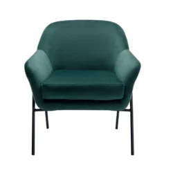 Fauteuil En Velours Vert Sapin CERITA -Promos Fauteora Magasin fauteuil 14939187
