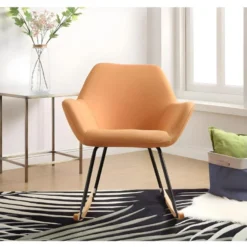Fauteuil à Bascule Design "Cullman" 89cm Orange -Promos Fauteora Magasin fauteuil 15026297