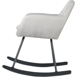 Fauteuil à Bascule Design "Cusseta" 80cm Gris Clair -Promos Fauteora Magasin fauteuil 15036335