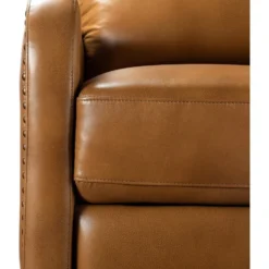 Fauteuil Relax En Cuir Véritable Simple Moderne Avec Dossier & Repose-Pieds Réglables Pour Salon-Jaune -Promos Fauteora Magasin fauteuil 15119953