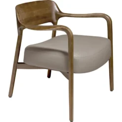 Fauteuil Rembourré En éco-cuir Structure En Frêne Massif