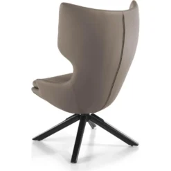 Fauteuil 360º Rembourré En Simili Avec Coussin D'assise Pieds Bois Massif -Promos Fauteora Magasin fauteuil 15174207