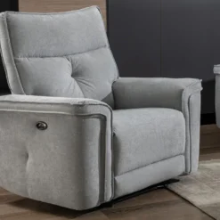 Fauteuil Relax électrique En Tissu Gris BENJAMIN 13 Fauteuil Relax électrique En Tissu Gris BENJAMIN -Promos Fauteora Magasin fauteuil 15289769