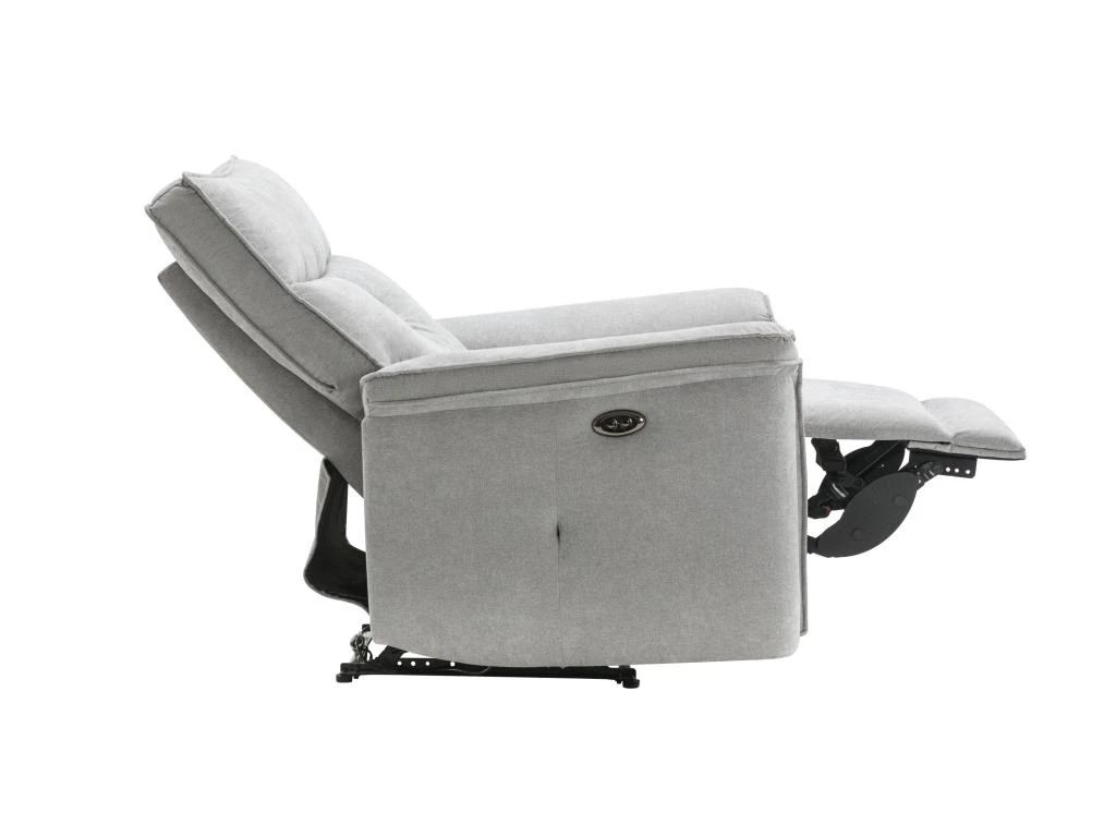 Fauteuil Relax électrique En Tissu Gris BENJAMIN 6 Fauteuil Relax électrique En Tissu Gris BENJAMIN – Image 4