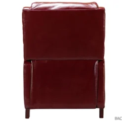 Fauteuil Relax En Cuir Véritable Simple Moderne Avec Dossier & Repose-Pieds Réglables Pour Salon-Bordeaux -Promos Fauteora Magasin fauteuil 15601145