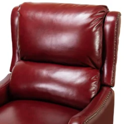 Fauteuil Relax En Cuir Véritable Simple Moderne Avec Dossier & Repose-Pieds Réglables Pour Salon-Bordeaux -Promos Fauteora Magasin fauteuil 15601147