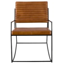 Fauteuil Vintage En Cuir Marron Porto -Promos Fauteora Magasin fauteuil 15716487