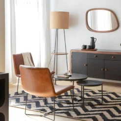 Fauteuil En Cuir Marron Chahinaize