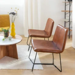 Fauteuil En Cuir Marron Chahinaize -Promos Fauteora Magasin fauteuil 15718065