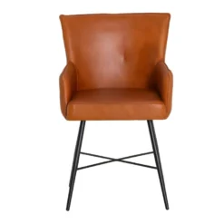 Fauteuil En Cuir Marron Hipolyte -Promos Fauteora Magasin fauteuil 15767799