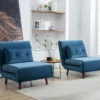 Fauteuil Convertible En Velours Bleu Nuit URIBIA -Promos Fauteora Magasin fauteuil 15883013