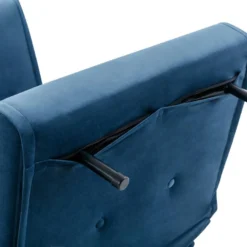 Fauteuil Convertible En Velours Bleu Nuit URIBIA -Promos Fauteora Magasin fauteuil 15883035