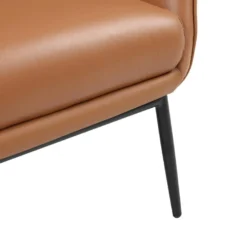 Fauteuil En Cuir De Buffle Camel DINNIA -Promos Fauteora Magasin fauteuil 15940433