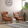 Fauteuil En Cuir De Buffle Camel DINNIA -Promos Fauteora Magasin fauteuil 15940443