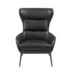 Fauteuil En Cuir De Buffle Noir DINNIA -Promos Fauteora Magasin fauteuil 15940455