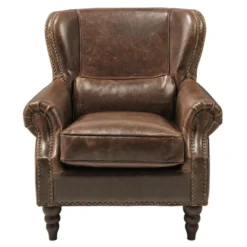 Fauteuil 100% Cuir EDOUARD - Marron 21 Fauteuil 100% Cuir EDOUARD - Marron -Promos Fauteora Magasin fauteuil 160080