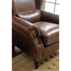 Fauteuil 100% Cuir EDOUARD - Marron 14 Fauteuil 100% Cuir EDOUARD - Marron -Promos Fauteora Magasin fauteuil 160087