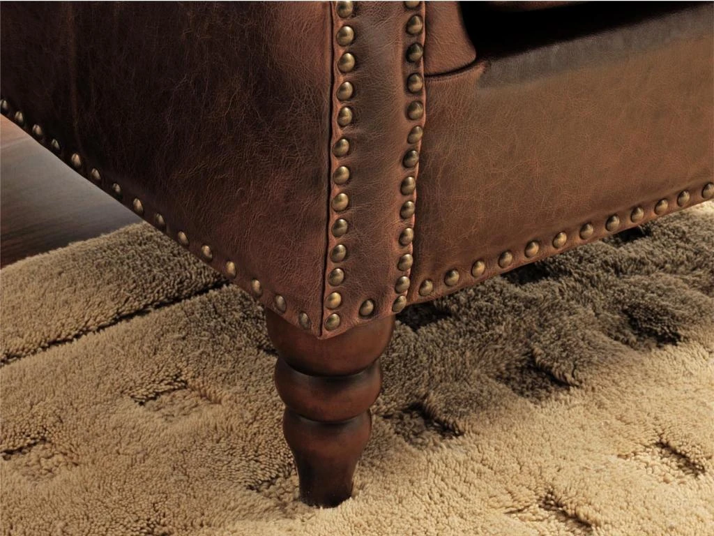 Fauteuil 100% Cuir EDOUARD - Marron 8 Fauteuil 100% Cuir EDOUARD - Marron – Image 6