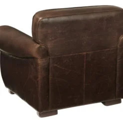 Fauteuil En Cuir HECTOR - Marron -Promos Fauteora Magasin fauteuil 160123