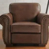 Fauteuil En Cuir HECTOR - Marron 1 Fauteuil En Cuir HECTOR - Marron -Promos Fauteora Magasin fauteuil 160125