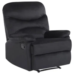 Fauteuil De Relaxation En Velours Noir ESLOV