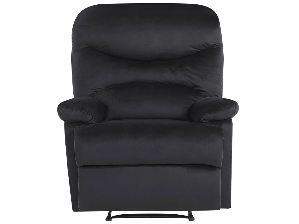 Fauteuil De Relaxation En Velours Noir ESLOV 6 Fauteuil De Relaxation En Velours Noir ESLOV – Image 4