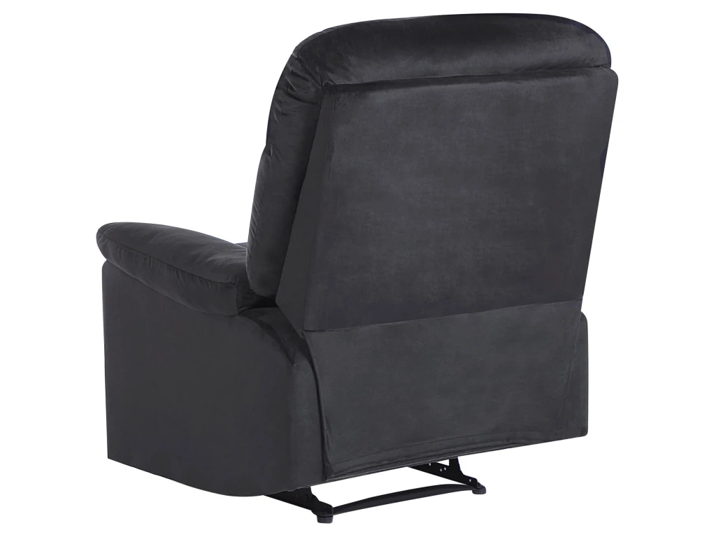 Fauteuil De Relaxation En Velours Noir ESLOV 9 Fauteuil De Relaxation En Velours Noir ESLOV – Image 7