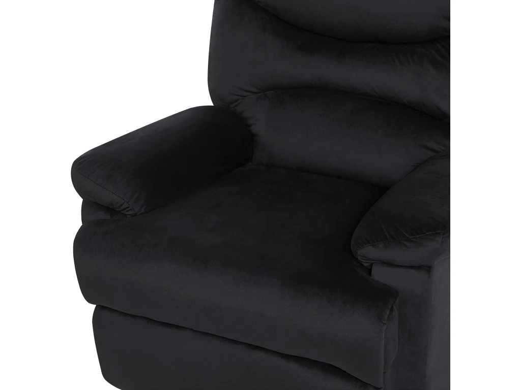 Fauteuil De Relaxation En Velours Noir ESLOV 10 Fauteuil De Relaxation En Velours Noir ESLOV – Image 8