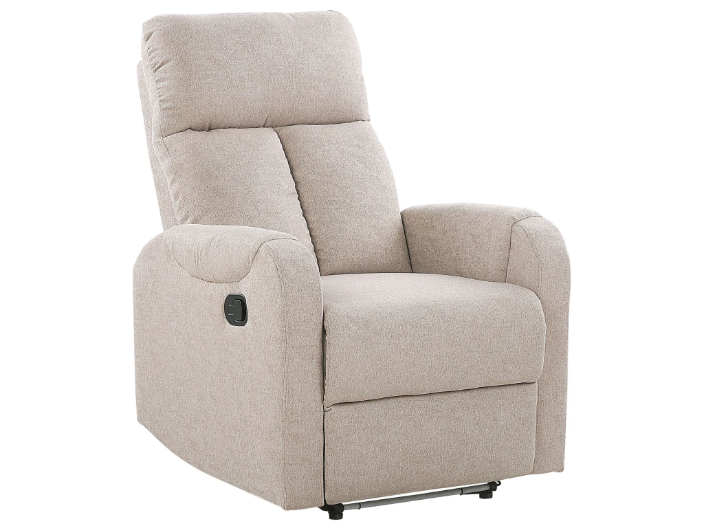 Fauteuil De Relaxation En Tissu Beige Avec LEDs Et Port USB SOMERO 3 Fauteuil De Relaxation En Tissu Beige Avec LEDs Et Port USB SOMERO
