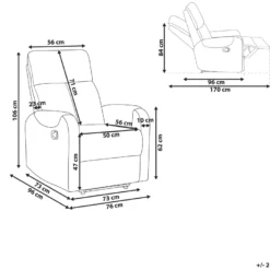 Fauteuil De Relaxation En Tissu Beige Avec LEDs Et Port USB SOMERO 14 Fauteuil De Relaxation En Tissu Beige Avec LEDs Et Port USB SOMERO -Promos Fauteora Magasin fauteuil 16166137