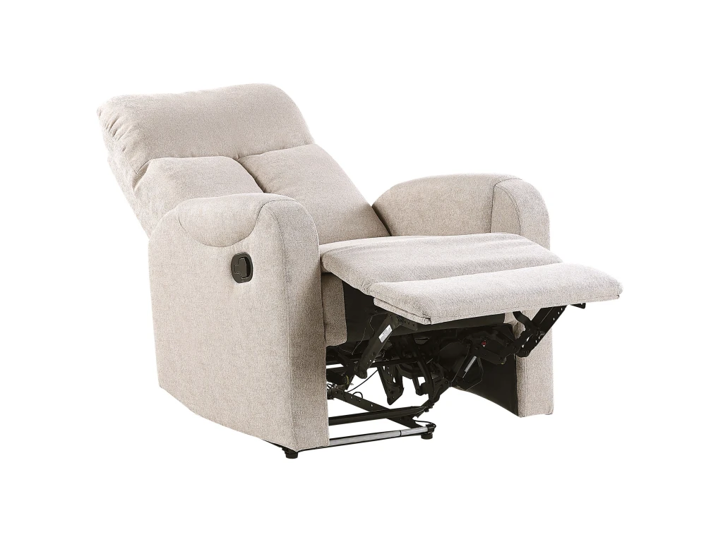 Fauteuil De Relaxation En Tissu Beige Avec LEDs Et Port USB SOMERO 8 Fauteuil De Relaxation En Tissu Beige Avec LEDs Et Port USB SOMERO – Image 6