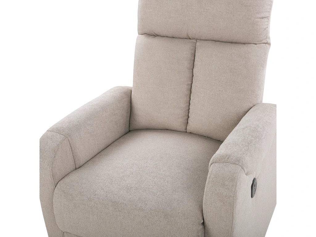 Fauteuil De Relaxation En Tissu Beige Avec LEDs Et Port USB SOMERO 11 Fauteuil De Relaxation En Tissu Beige Avec LEDs Et Port USB SOMERO – Image 9