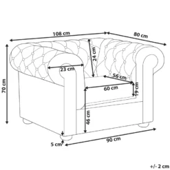 Fauteuil En Cuir Beige Crème CHESTERFIELD -Promos Fauteora Magasin fauteuil 16192817