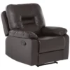 Fauteuil En Simili Cuir PU Marron Avec Position Réglable BERGEN -Promos Fauteora Magasin fauteuil 16215227