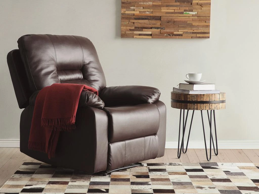 Fauteuil En Simili Cuir PU Marron Avec Position Réglable BERGEN 4 Fauteuil En Simili Cuir PU Marron Avec Position Réglable BERGEN – Image 2