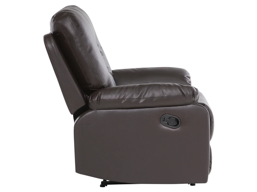Fauteuil En Simili Cuir PU Marron Avec Position Réglable BERGEN 12 Fauteuil En Simili Cuir PU Marron Avec Position Réglable BERGEN – Image 10
