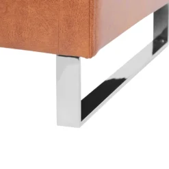 Fauteuil En Cuir PU Marron Doré VIND -Promos Fauteora Magasin fauteuil 16216453