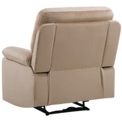 Fauteuil électrique Inclinable En Velours Beige Avec LED Et Port USB BERGEN -Promos Fauteora Magasin fauteuil 16426265