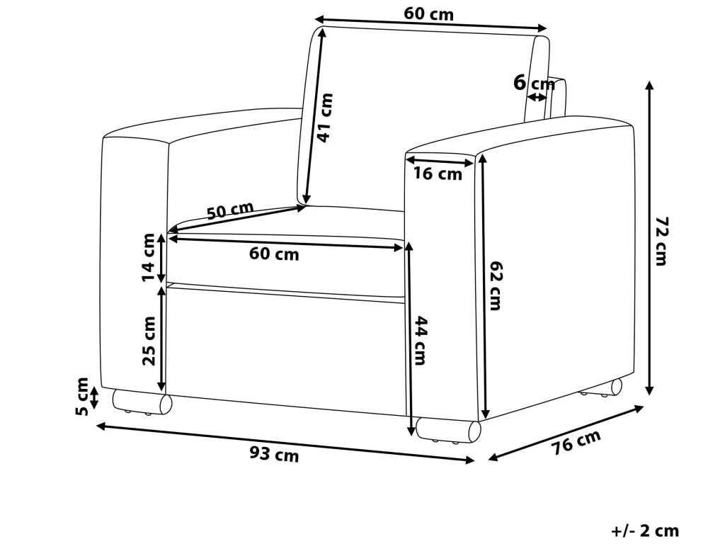 Fauteuil En Cuir Brun - HELSINKI 5 Fauteuil En Cuir Brun - HELSINKI – Image 3