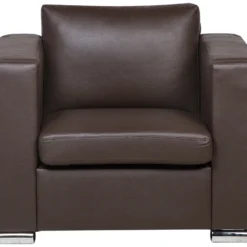 Fauteuil En Cuir Brun - HELSINKI 13 Fauteuil En Cuir Brun - HELSINKI -Promos Fauteora Magasin fauteuil 16443059
