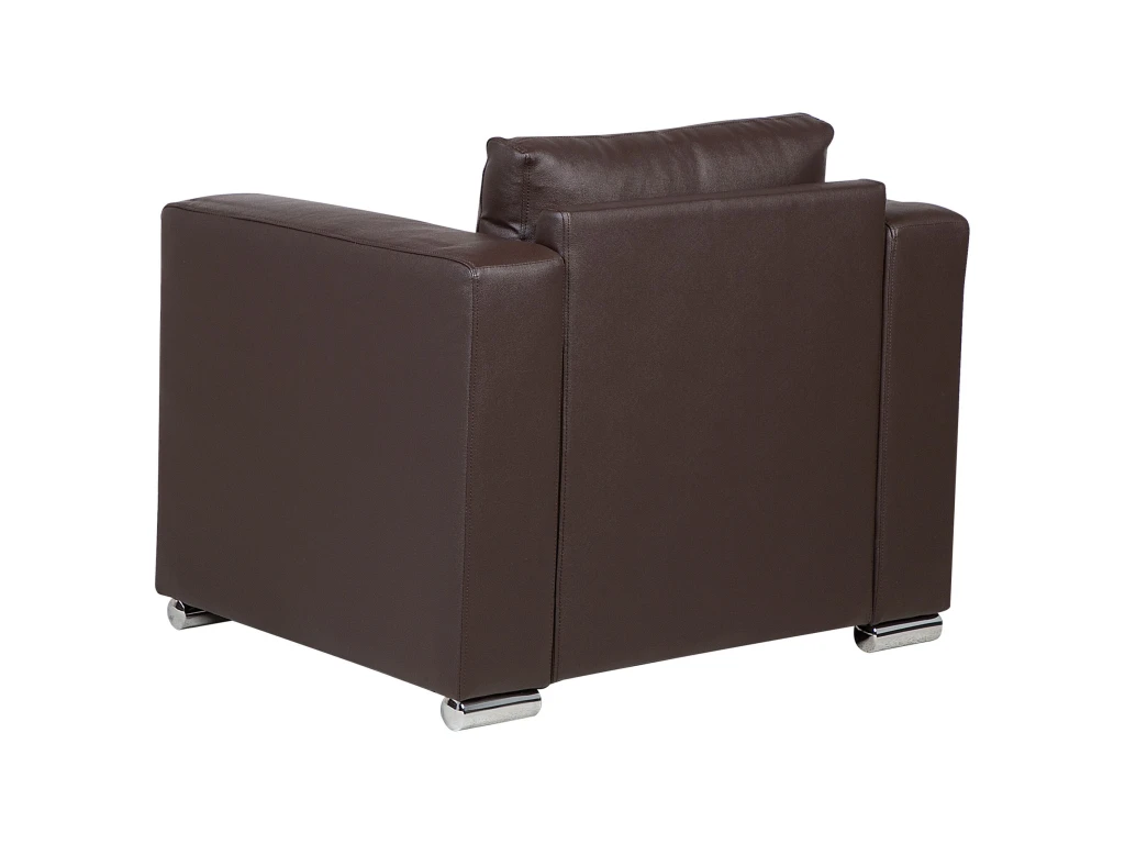Fauteuil En Cuir Brun - HELSINKI 8 Fauteuil En Cuir Brun - HELSINKI – Image 6
