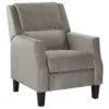 Fauteuil De Relaxation En Velours Gris EGERSUND -Promos Fauteora Magasin fauteuil 16613527