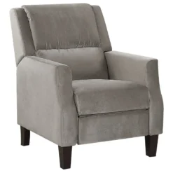 Fauteuil De Relaxation En Velours Gris EGERSUND