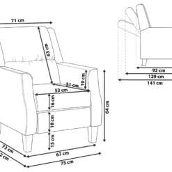 Fauteuil De Relaxation En Velours Gris EGERSUND -Promos Fauteora Magasin fauteuil 16613531