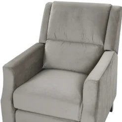 Fauteuil De Relaxation En Velours Gris EGERSUND -Promos Fauteora Magasin fauteuil 16613543