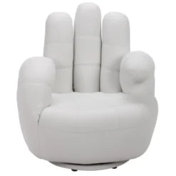 Fauteuil Main Pivotant CATCHY En Simili - Blanc -Promos Fauteora Magasin fauteuil 166716