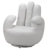 Fauteuil Main Pivotant CATCHY En Simili - Blanc -Promos Fauteora Magasin fauteuil 166717